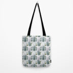 Watercolor forest green snow Christmas pine tree Tote Bag Gallery Image 2