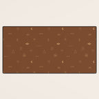 Southwestern Symbolic Pattern in Rust & Tan Desk Mat Gallery Image 3