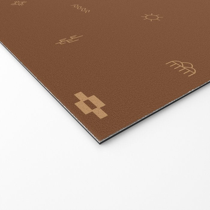 Southwestern Symbolic Pattern in Rust & Tan Welcome Mat Gallery Image 2