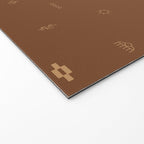Southwestern Symbolic Pattern in Rust & Tan Welcome Mat Gallery Image 2