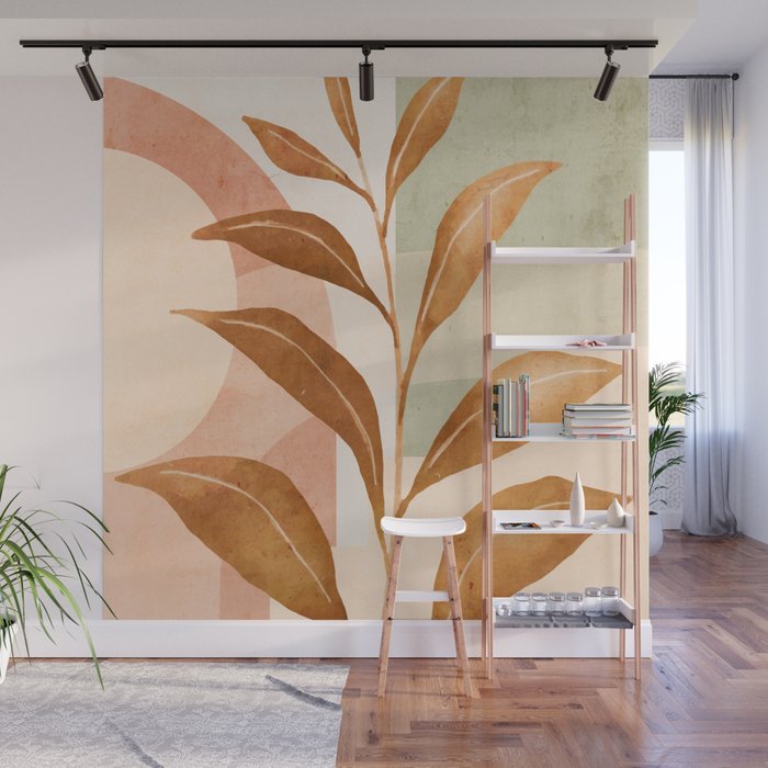 Tropical Leaf- Abstract Art 25 Wall Mural Gallery Image 1