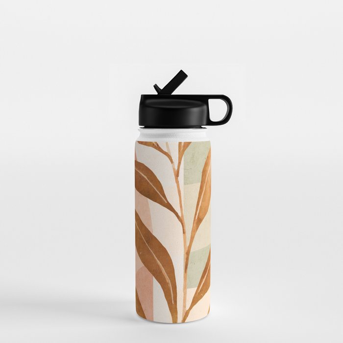 Tropical Leaf- Abstract Art 25 Water Bottle Gallery Image 1