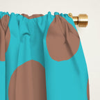 Polka Dots Variable Pattern 5 Inspired by PANTONE 17 1230 Color of the Year Mocha Mousse Window Curtain Gallery Image 2
