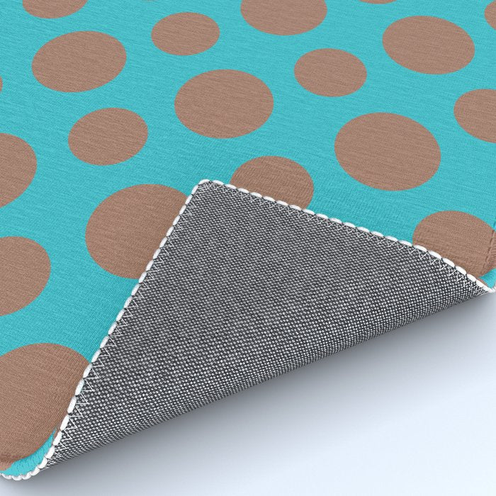 Polka Dots Variable Pattern 5 Inspired by PANTONE 17 1230 Color of the Year Mocha Mousse Rug Gallery Image 4