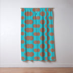 Polka Dots Variable Pattern 5 Inspired by PANTONE 17 1230 Color of the Year Mocha Mousse Window Curtain Gallery Image 3