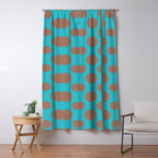 Polka Dots Variable Pattern 5 Inspired by PANTONE 17 1230 Color of the Year Mocha Mousse Window Curtain Gallery Image 5