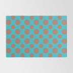 Polka Dots Variable Pattern 5 Inspired by PANTONE 17 1230 Color of the Year Mocha Mousse Rug Gallery Image 2