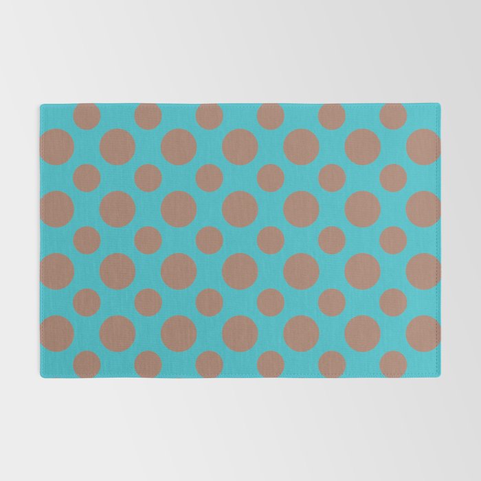 Polka Dots Variable Pattern 5 Inspired by PANTONE 17 1230 Color of the Year Mocha Mousse Rug Gallery Image 2