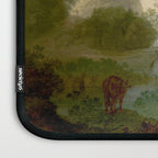 A Landscape with Distant Classical Ruins, a Bridge, Figures, and Cattle Laptop Sleeve Gallery Image 3