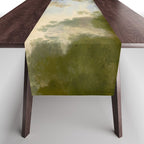 A Landscape with Distant Classical Ruins, a Bridge, Figures, and Cattle Table Runner Gallery Image 1