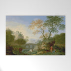 A Landscape with Distant Classical Ruins, a Bridge, Figures, and Cattle Welcome Mat Gallery Image 1