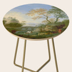 A Landscape with Distant Classical Ruins, a Bridge, Figures, and Cattle Side Table Gallery Image 2