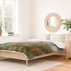 A Landscape with Distant Classical Ruins, a Bridge, Figures, and Cattle Duvet Cover Gallery Image 2