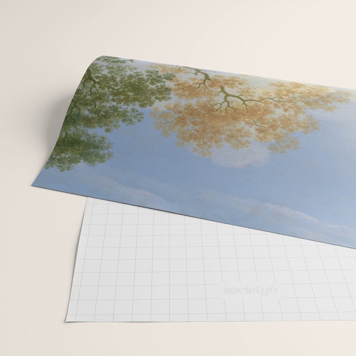 A Landscape with Distant Classical Ruins, a Bridge, Figures, and Cattle Wrapping Paper Gallery Image 2