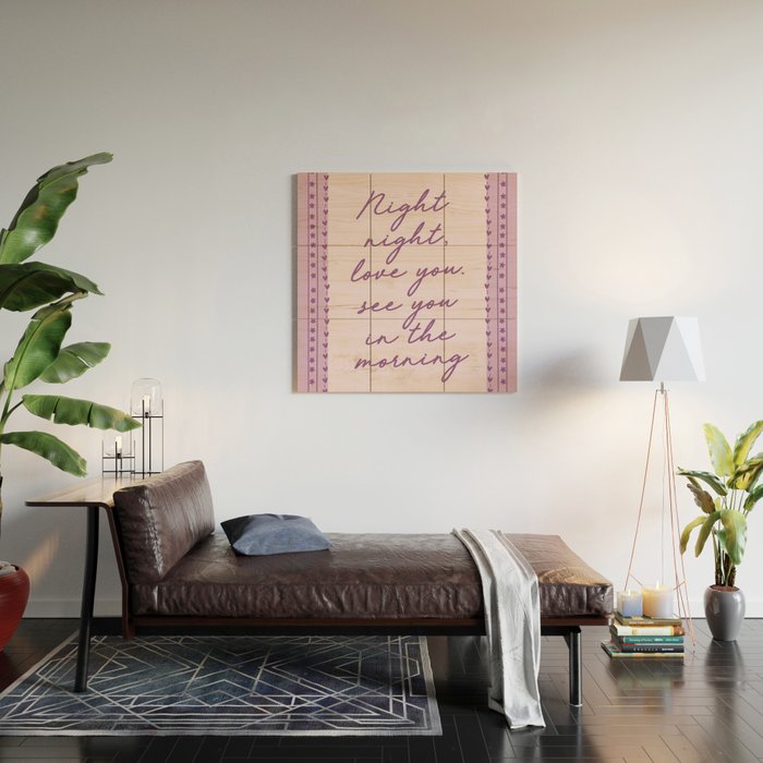 Night Night Love You See You In The Morning, Cute Bedroom Wall Decor Wood Wall Art Gallery Image 2
