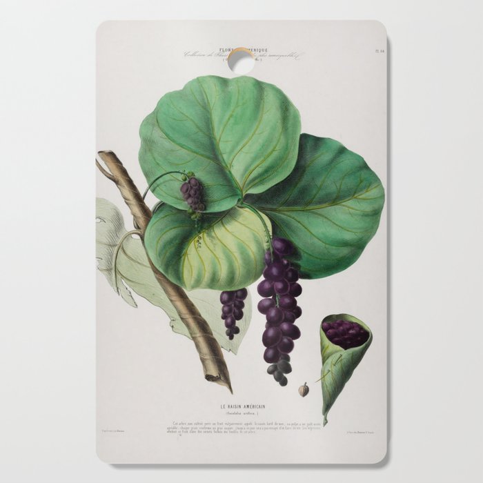 Sea grape from "Flore dâAmÃ©rique" by Ãtienne Denisse, 1840s Cutting Board Gallery Image 1