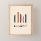 Sun & Surf Surfboards - Retro Rainbow Mini Art Print Gallery Image 1