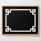 Black and White Greek Key Border Serving Tray Gallery Image 1