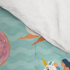 Gils on inflatable in swimming pool floats. Comforter Gallery Image 4