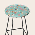 Gils on inflatable in swimming pool floats. Stool Gallery Image 2