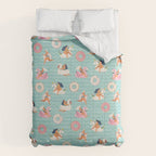 Gils on inflatable in swimming pool floats. Comforter Gallery Image 6