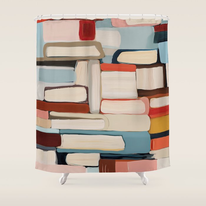 Stacked Stories Shower Curtain Gallery Image 1