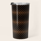 Palm Leaf Pattern - Dark Earthy Travel Mug Gallery Image 3