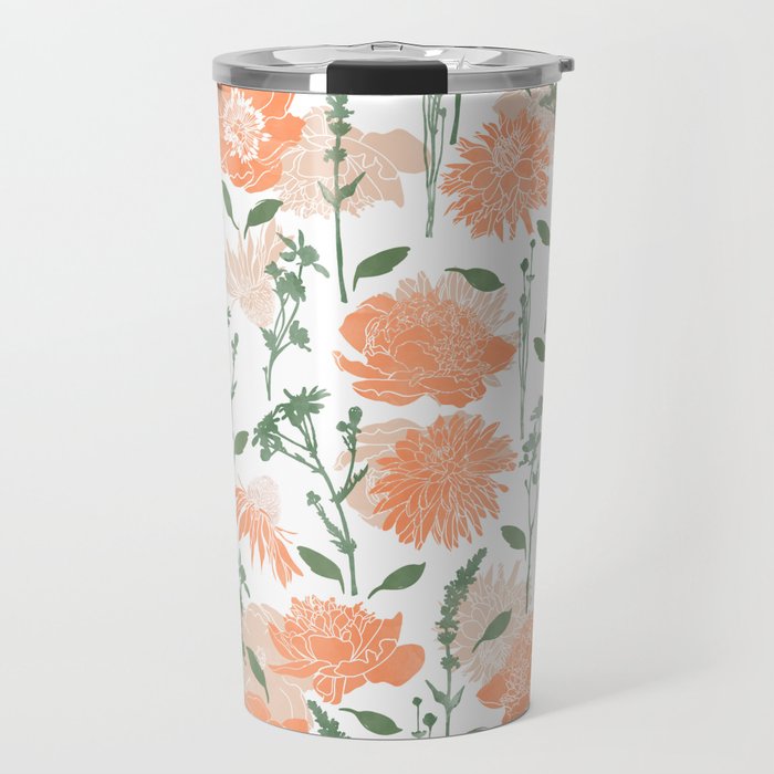 Modern floral blooms PGM5 Travel Mug Gallery Image 1