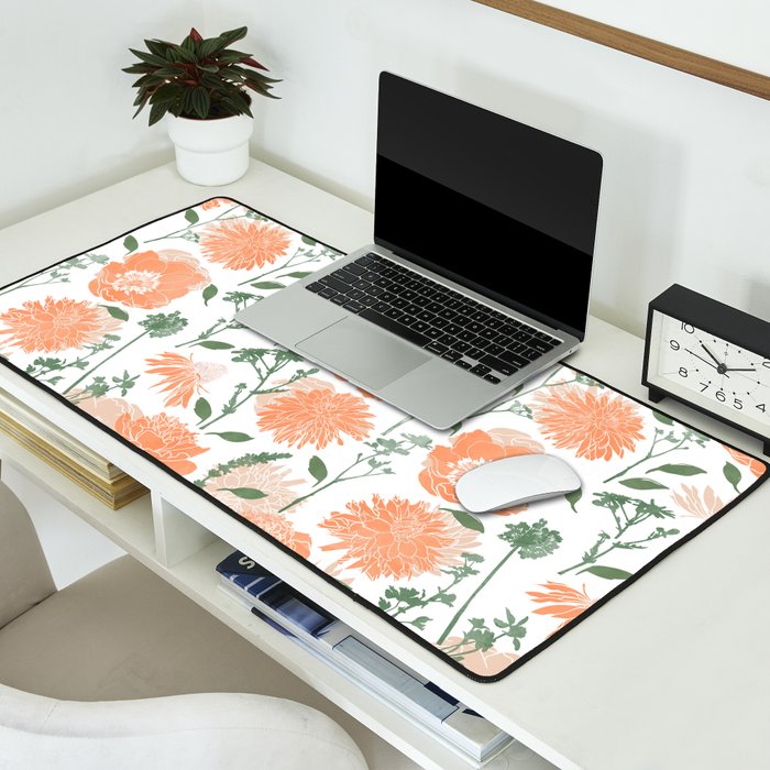 Modern floral blooms PGM5 Desk Mat Gallery Image 2