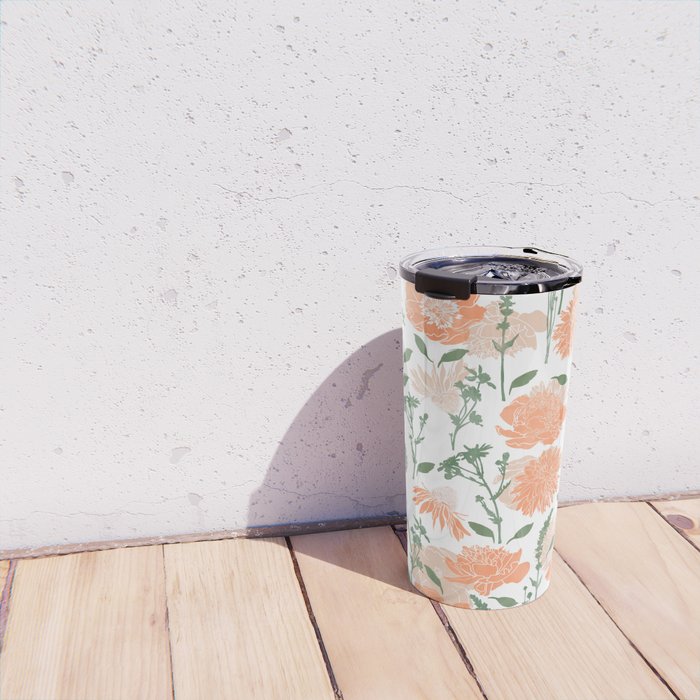 Modern floral blooms PGM5 Travel Mug Gallery Image 4