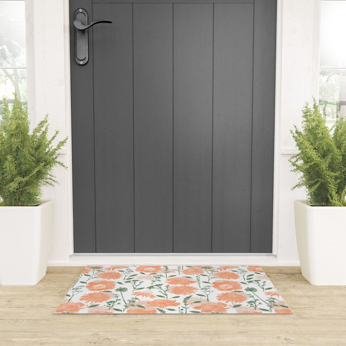 Modern floral blooms PGM5 Welcome Mat Gallery Image 3