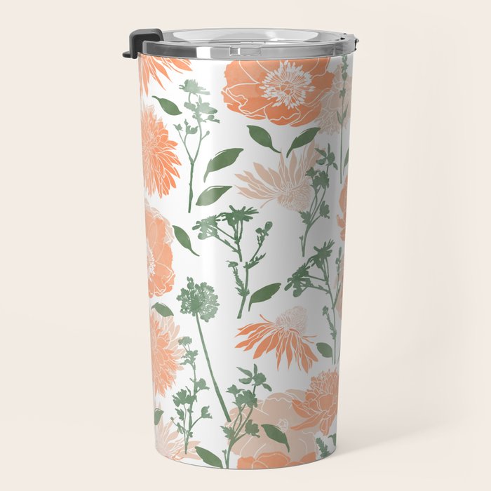 Modern floral blooms PGM5 Travel Mug Gallery Image 3