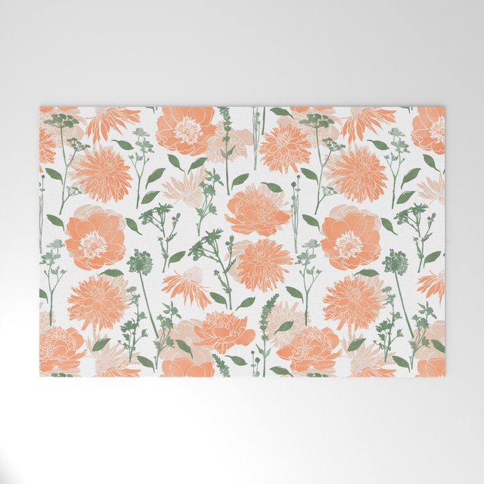 Modern floral blooms PGM5 Welcome Mat Gallery Image 1