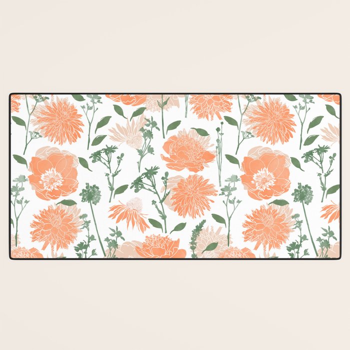 Modern floral blooms PGM5 Desk Mat Gallery Image 3