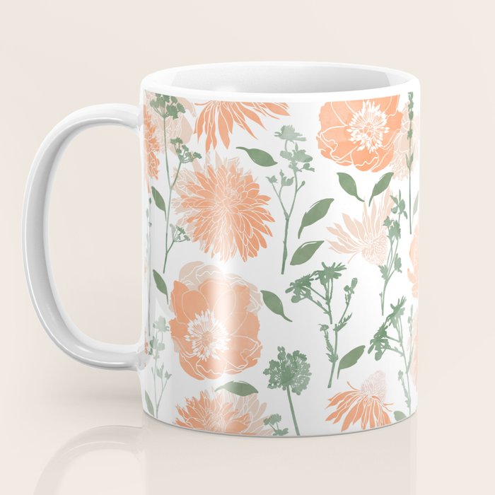 Modern floral blooms PGM5 Coffee Mug Gallery Image 3