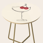 Minimalist Cherry Cosmo Cocktail Drink Side Table Gallery Image 2