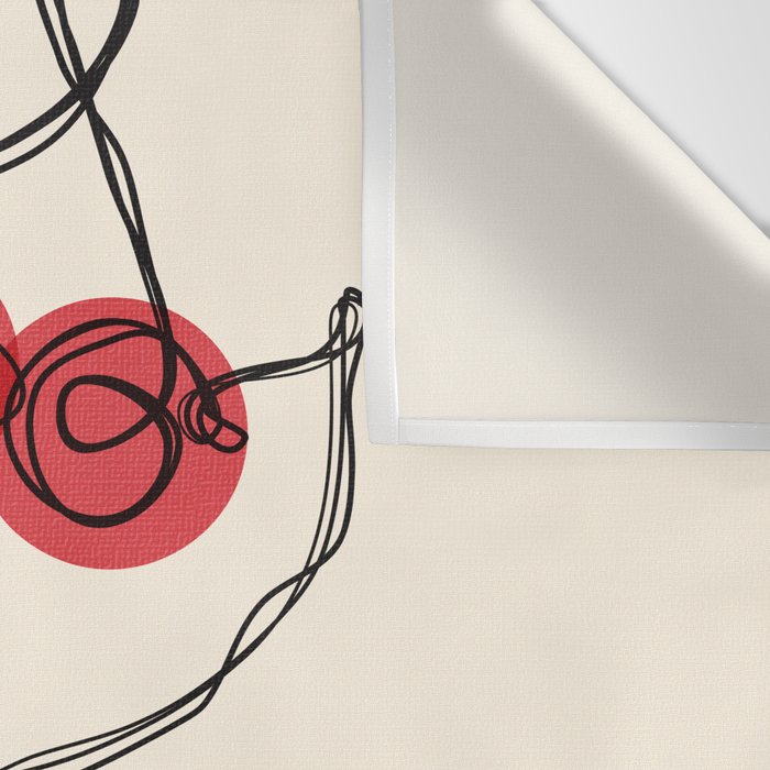 Minimalist Cherry Cosmo Cocktail Drink Wall Tapestry Gallery Image 3