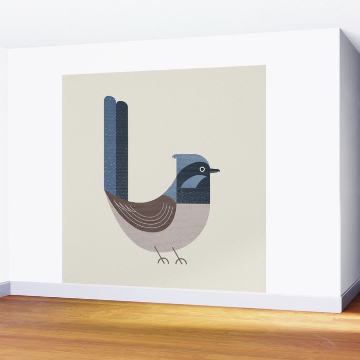 Whimsy Superb Fairywren Wall Mural Gallery Image 2