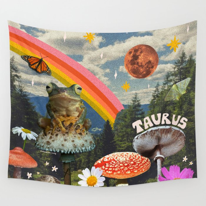 Taurus Collage Wall Tapestry Gallery Image 1