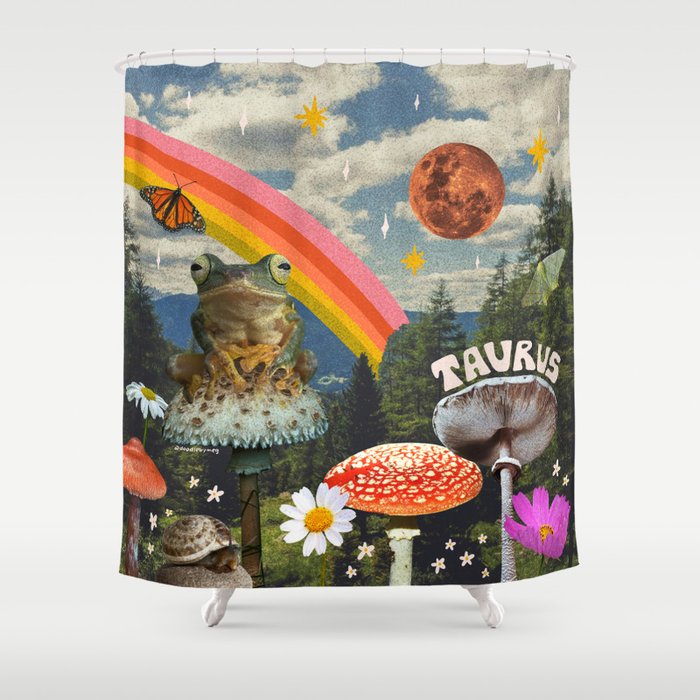 Taurus Collage Shower Curtain Gallery Image 1