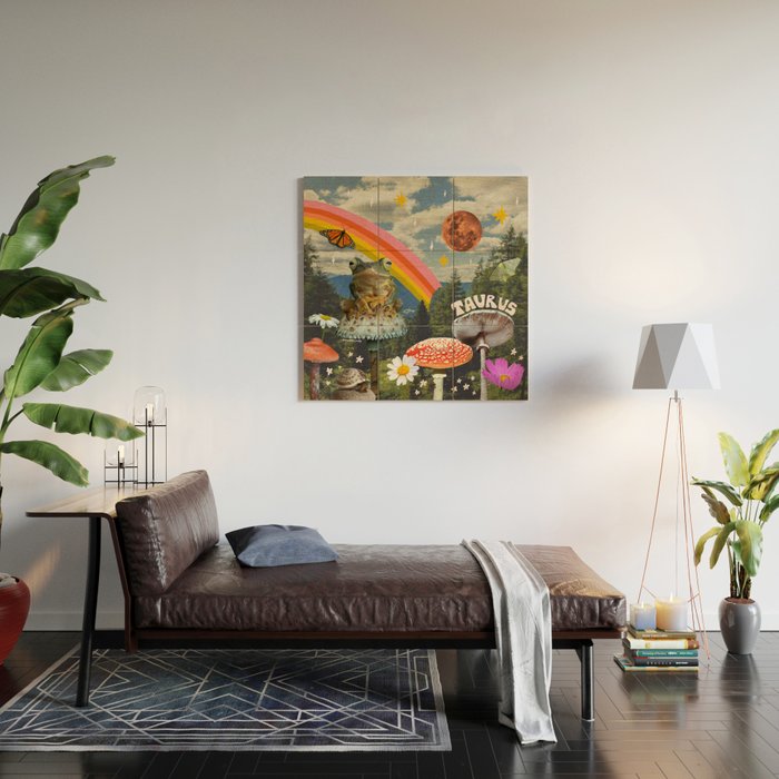 Taurus Collage Wood Wall Art Gallery Image 2