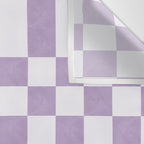 Lilac and white checkered Wall Tapestry Gallery Image 3