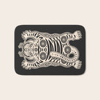 King Of The Jungle 04: Black & White Tiger Edition Bath Mat Gallery Image 1