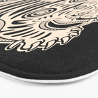 King Of The Jungle 04: Black & White Tiger Edition Bath Mat Gallery Image 3