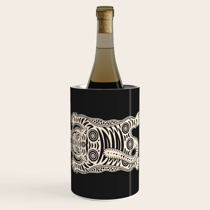 King Of The Jungle 04: Black & White Tiger Edition Wine Chiller Gallery Image 1