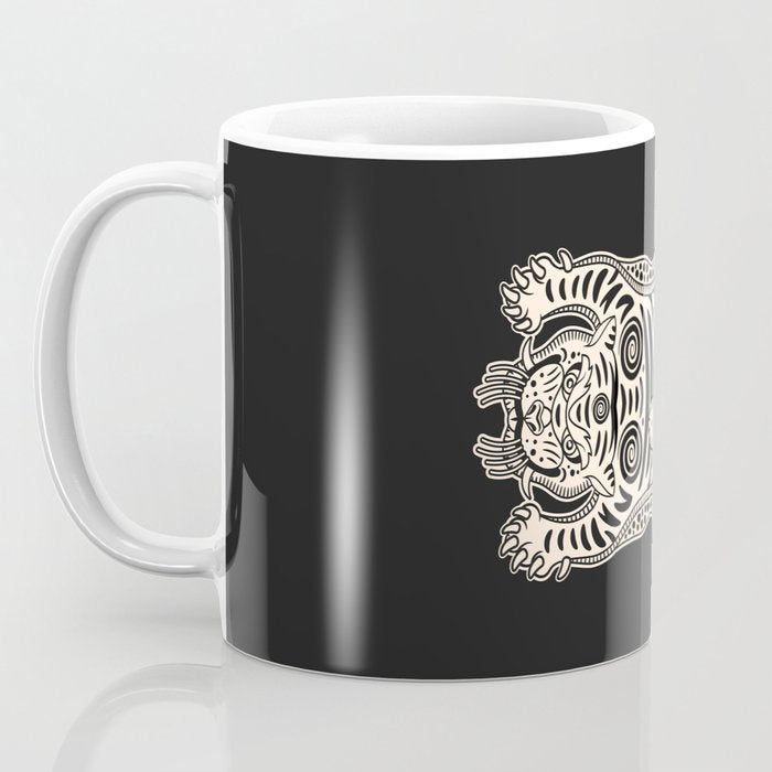 King Of The Jungle 04: Black & White Tiger Edition Coffee Mug Gallery Image 3