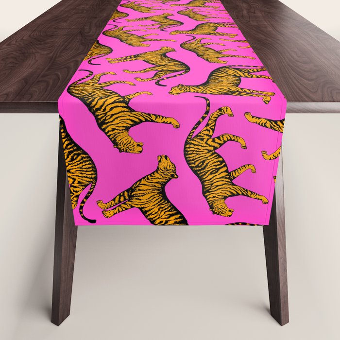 Tigers (Magenta and Marigold) Table Runner Gallery Image 1