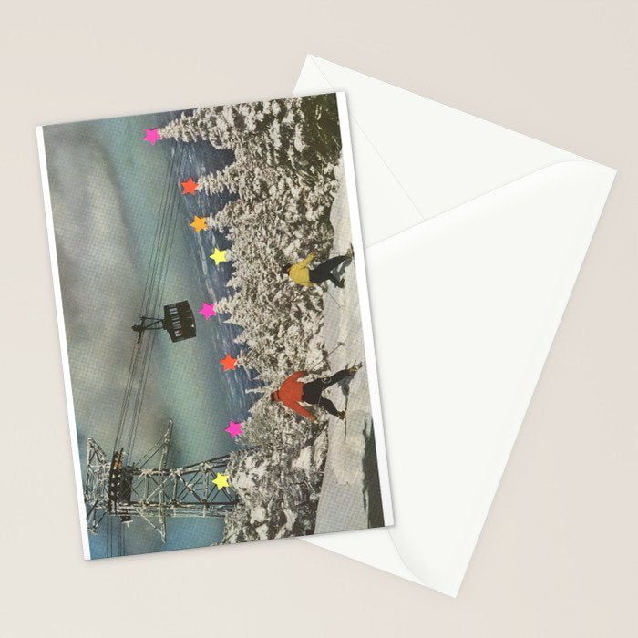 Drunk Skiing Stationery Card Gallery Image 2