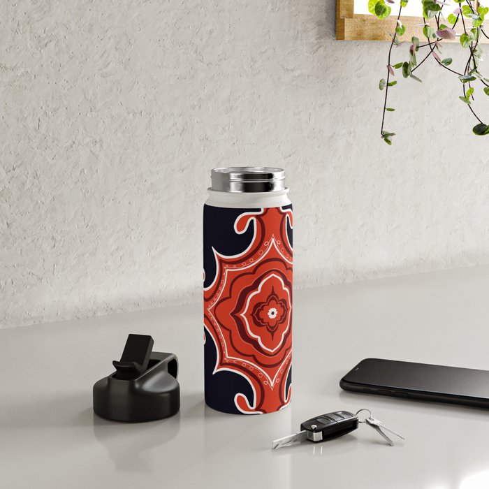 Red Waves Water Bottle Gallery Image 4