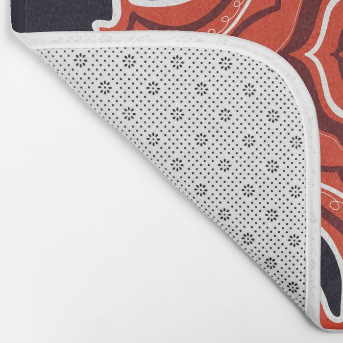 Red Waves Bath Mat Gallery Image 2